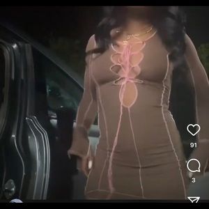 Fashion nova cross up dress